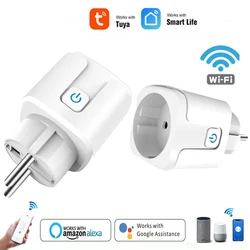 16/20A Smart Socket WiFi Plug EU Power Monitor funzione di temporizzazione presa Tuya Smart Home per Alexa Google Home scarn