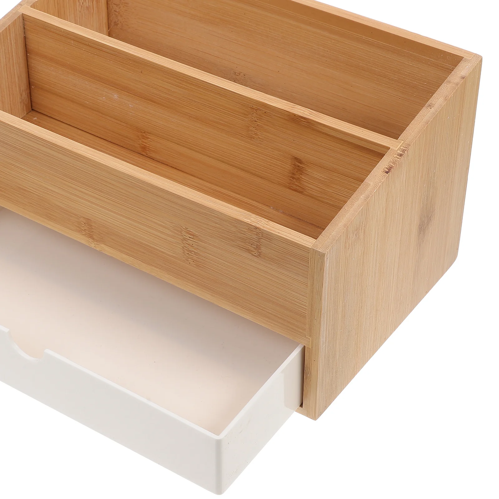 الخيزران مكتب منظم درج تخزين سطح المكتب متعدد الوظائف مخزن للمكياج حالة الغرور كونترتوب المنظم