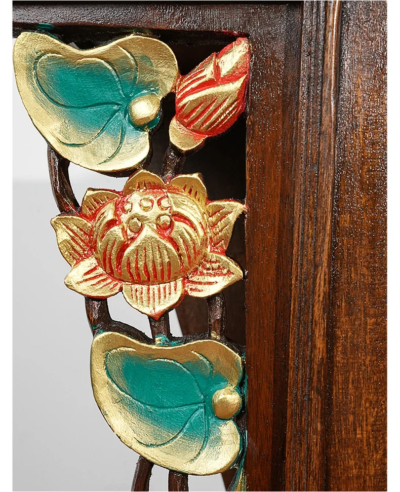 الأثاث الخشب نيف يقدم الجدول منصة بوذية مزار الحظ المنزلي منحوتة مناسبة للديكور النمط #6