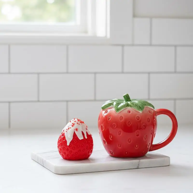 Simulation Strawberry Squeeze Sensory Toys Soft Slow Rising Stress Relief Toy for Adults Kids Daily Anxiety Release
