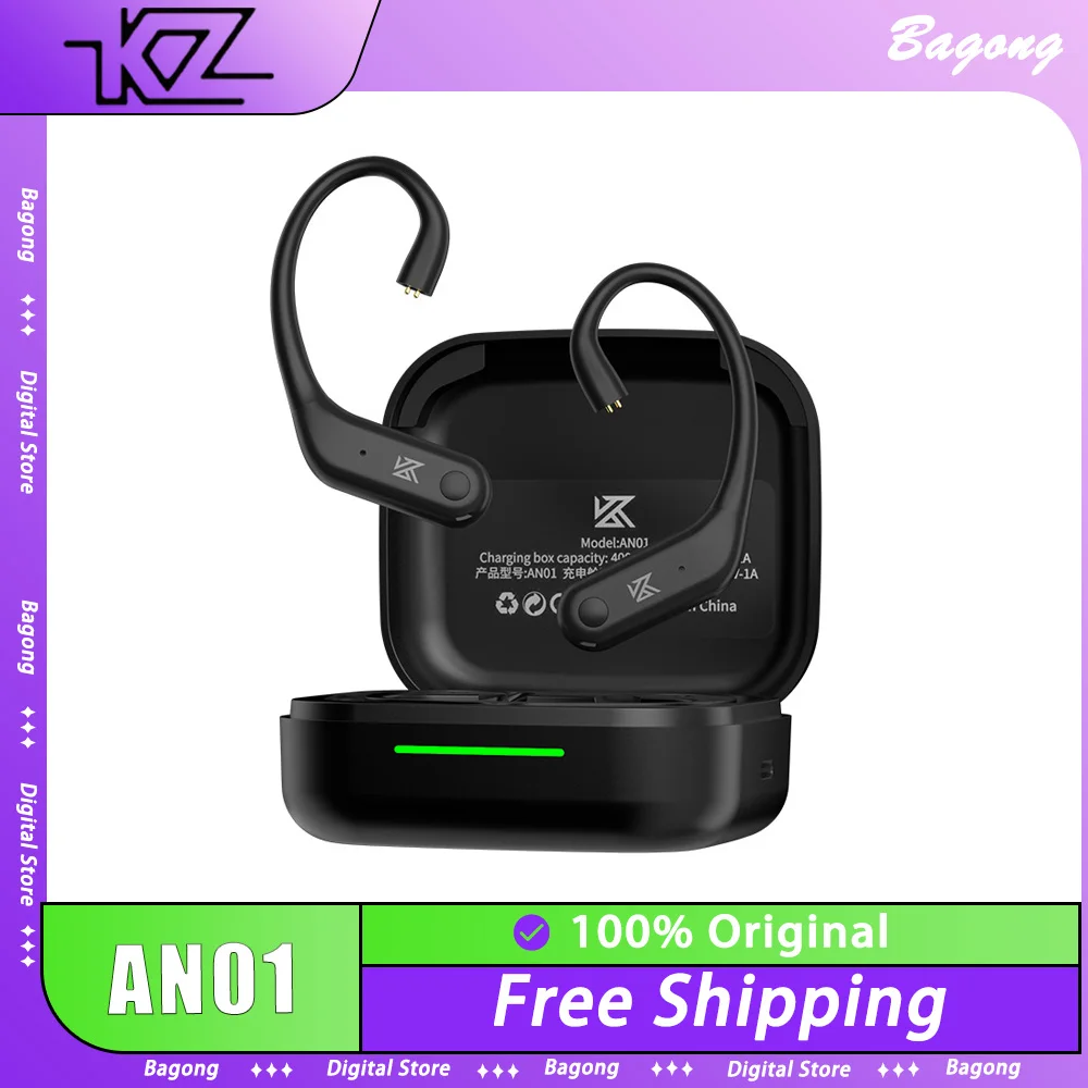 KZ AN01 Wireless Upgrade Ear Hook Cable ANC Noise Cancellation Bluetooth 5.4 C-Pin LDAC HD Audio Decoding Compatible Custom