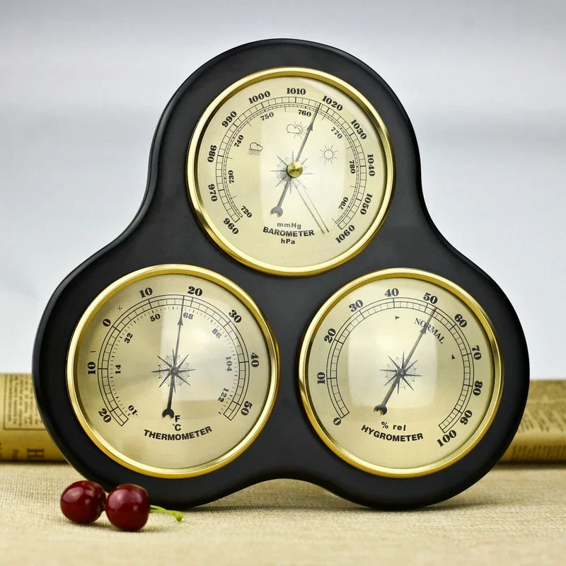 Wall Mounted Household Weather Station | No Battery Barometer Hygrometer for Home Hanging Use