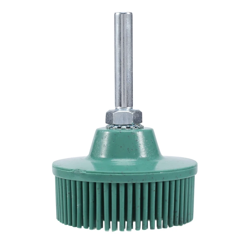 3 قطع 2 بوصة فرشاة فرشاة قرص ذات شعيرات، فرشاة كاشطة مطاطية لتلميع عجلة الطحن لإزالة الصدأ