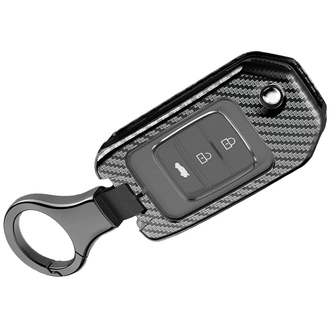 

Углеродное волокно, цинковый сплав, ТПУ, автомобильный смарт-брелок, чехол-цепочка, подходит для Honda Accord CRV HR-V Odyssey Civic Passport Pilot