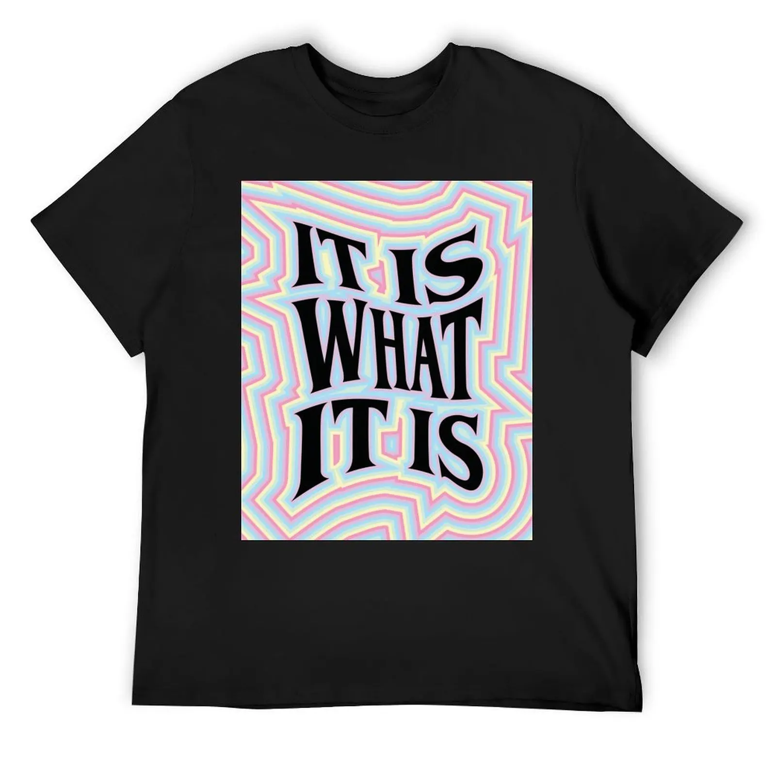 It Is What It Is Wall Art Retro Line Pop Neon Meaningful Quotes Home Decor Living Room/Bedroom/Kitchen T-Shirt