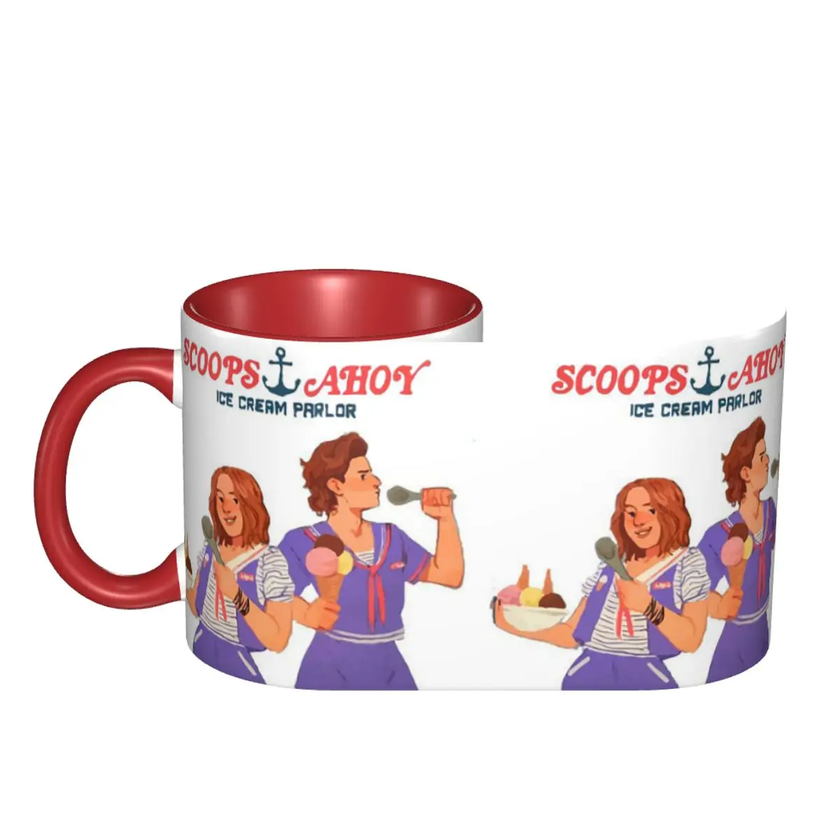 Dingus By Teeourguest Scoops Ahoy Mug Funny Ceramic Coffee Cups Tea Mugs Milk Cup Drinkware Gifts for Woman Man DIY Custom