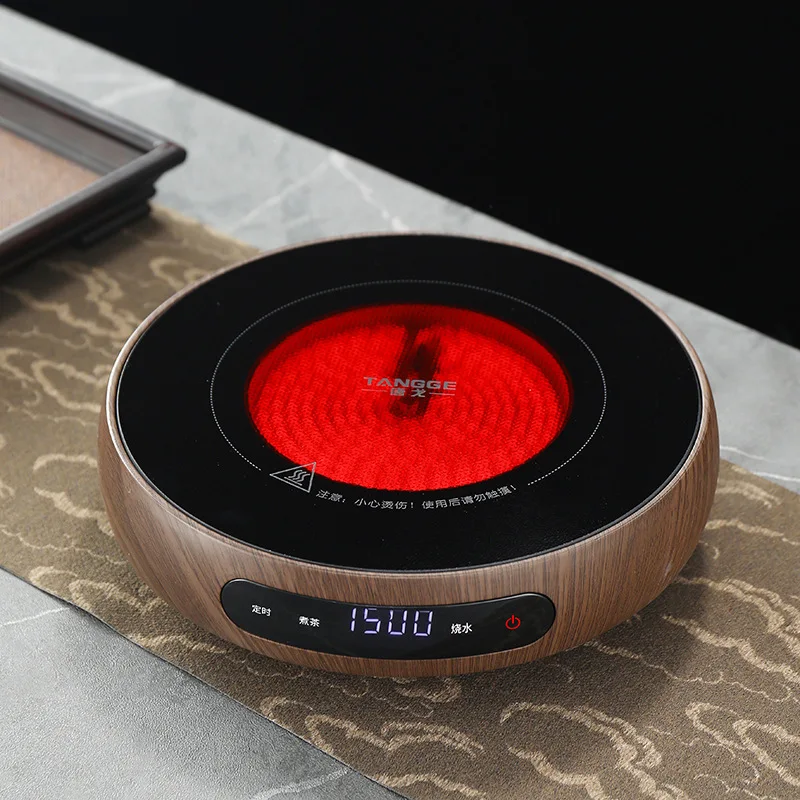 Electric Ceramic Stove 1500W Tea Maker Timing Heating Furnace Smart Ultra Thin Tea Stove Portable 8 Gear Water Boiling Tools