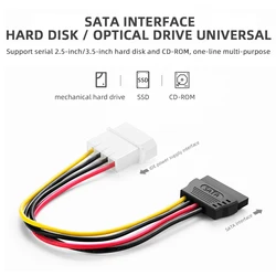 SATA Interface Hard Disk/Optical Driver Universal IDE 4Pin To SATA Driver Dual Extension Cord Adapter Connector
