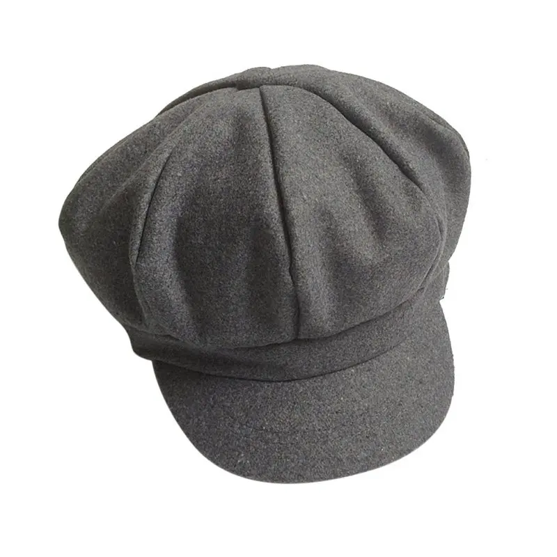 Kids Cap Beret Solid Color Children\'s Vintage Painter Winter Hats For Kids Octagonal Caps for Boys Girls Winter Warm Caps