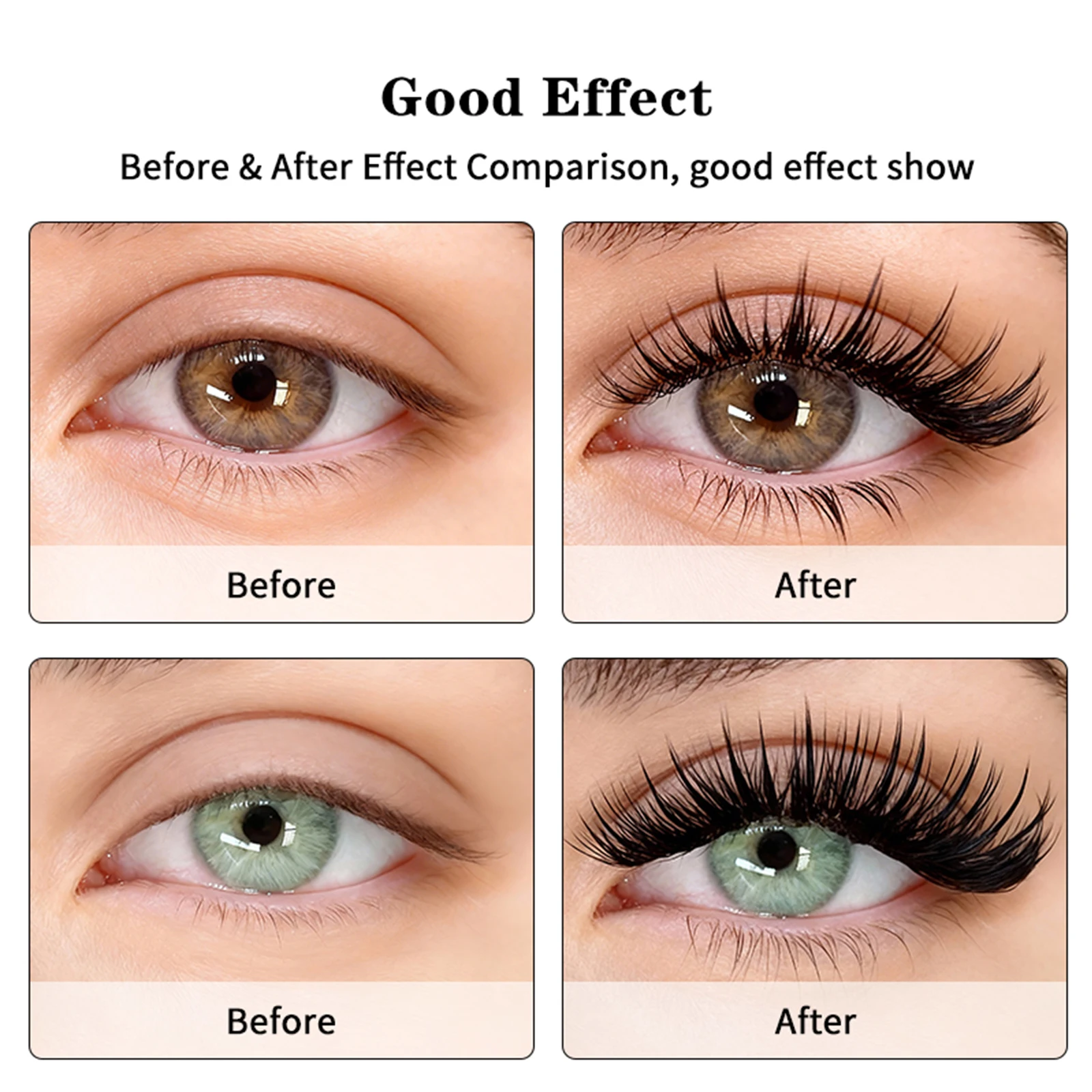 Wet Look A Shape Manga Wispy Cosplay Type Spikes Lashes, Mink Fluffy Individual Volume Natural Premade Fans False Eyelashes
