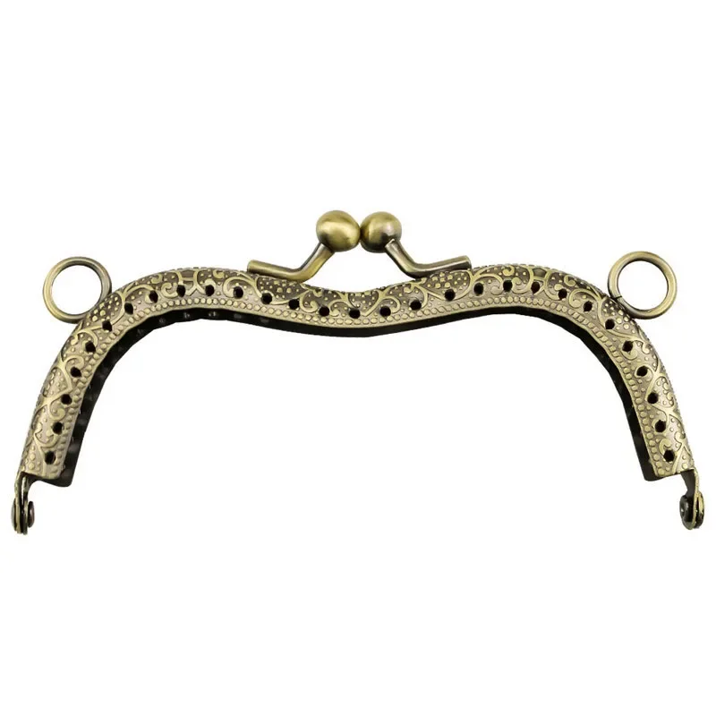 11cm Vintage Metal Frame for Purse Bag Sewing Bronze Tone Clasp Metal Kiss Clasp Lock Bag Accessories Crafts Supplies