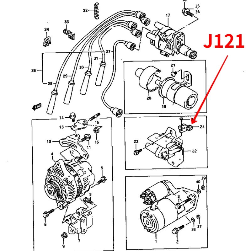 Brand New J121 MD184475 33370-64B11 27360-32810 27360-32800 Ignition Control Module For Metro 3000GT Expo Ganlant Montero