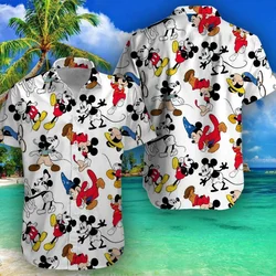 Mickey Minnie Comic Book Hawaiian Shirts Mens Women Casual Short Sleeve Shirts Disney Hawaiian Shirts Fashion Beach Shirts Kids