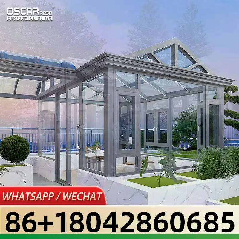 Enhanced Ventilation & Durable Structure Modern & Stylish Greenhouse & Solarium Patio Backyard Balcony Glass House Conservatory