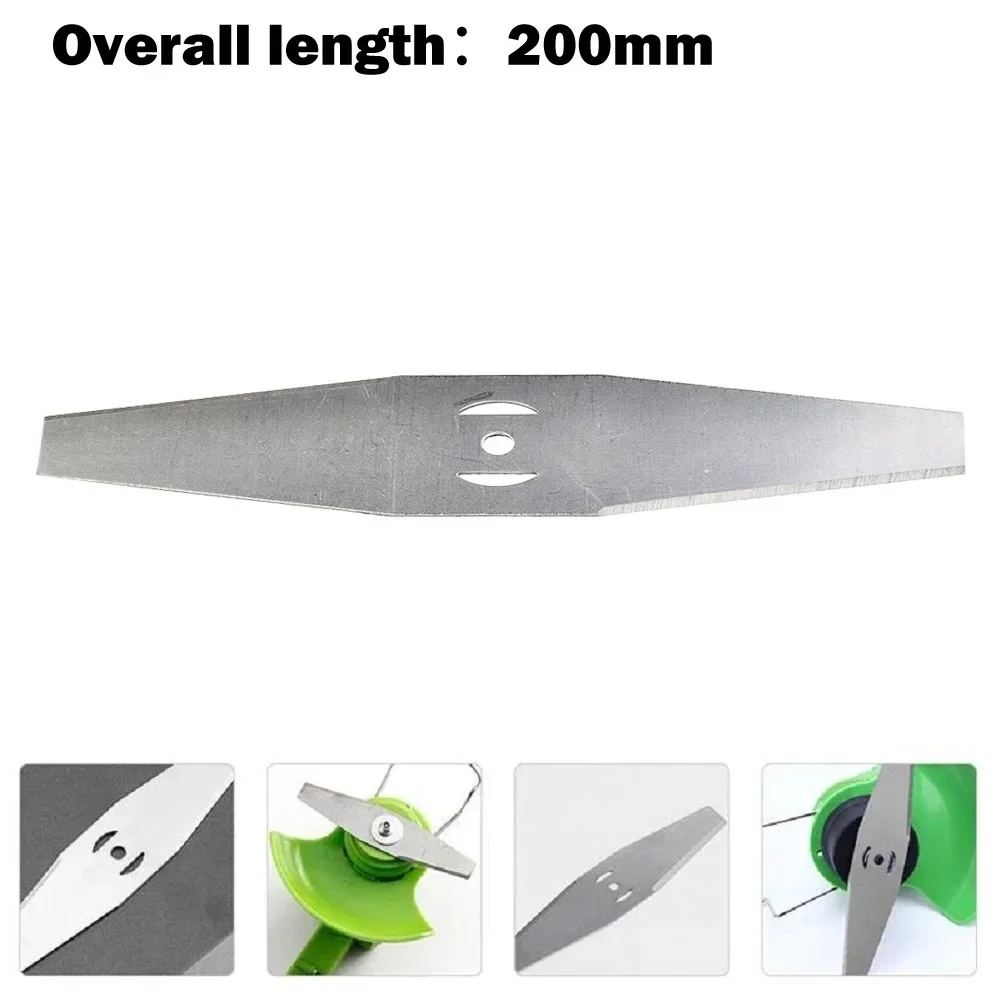 

1pc Brushcutter Saw Blade For Garden Power Tools 200mm Lawn Mower Metal Straight Blade Grass Trimmer Replacement Spare Parts