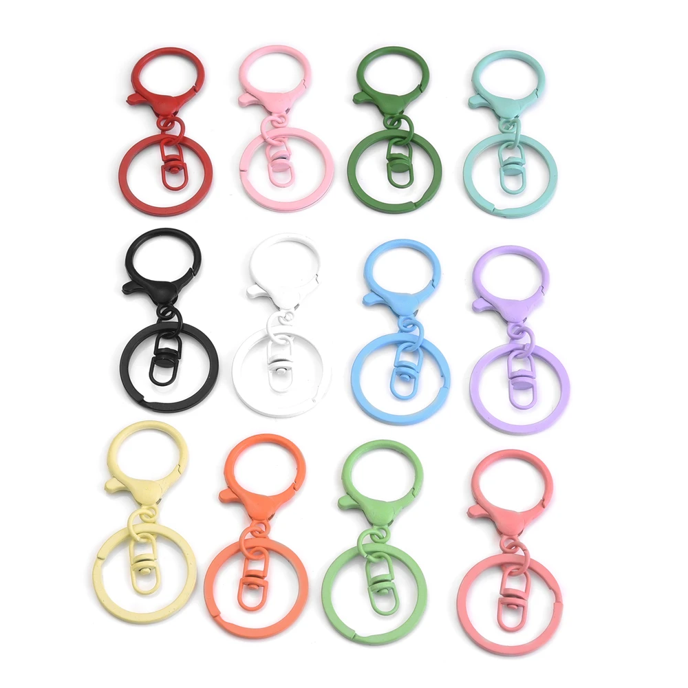 

5 шт. 65x30 мм красочные металлические застежки-омары большие пружинные застежки крючки с открытыми кольцами для изготовления ювелирных изделий брелок DIY Craft