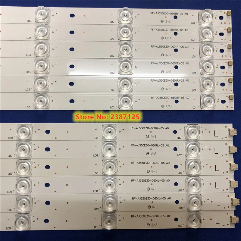 Imagem -04 - Led Backlight Strip Rf-aj550e300601r-05 Rf-aj550e30-0601l-05 a0 Lc55cug8461ks Lsc550fn13-g04 Lc-55cug8462k Hwv55162y 12 Peças