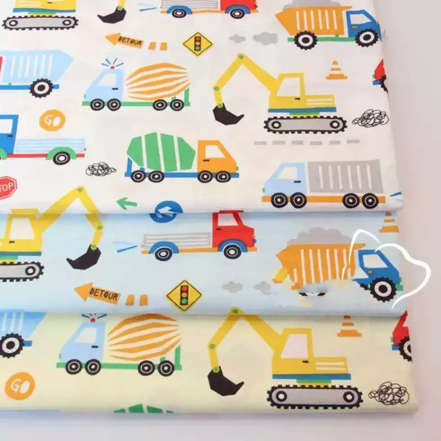 

Car party cartoon pattern all-cotton fabric pre-cut 160X50CMDIY handicraft fabric