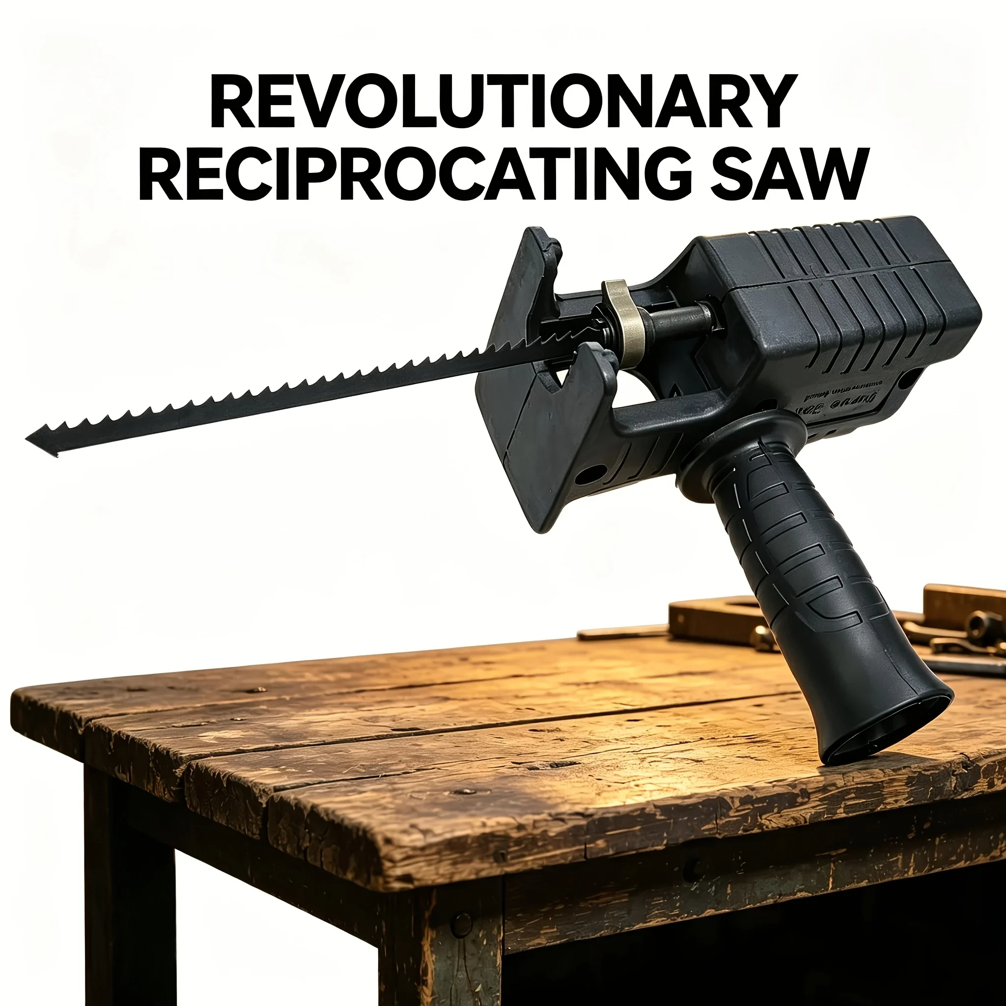 1Set Drill to Reciprocating Saw Adapter with Handle, 3Pcs Saw Blades, Wood Metal PVC Plastic Cutting Tool