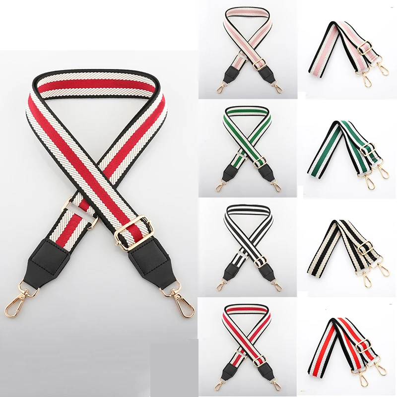 Bag Shoulder Strap Crossbody Versatile Extended Wide Shoulder Strap Adjustable Striped Long Shoulder Bag