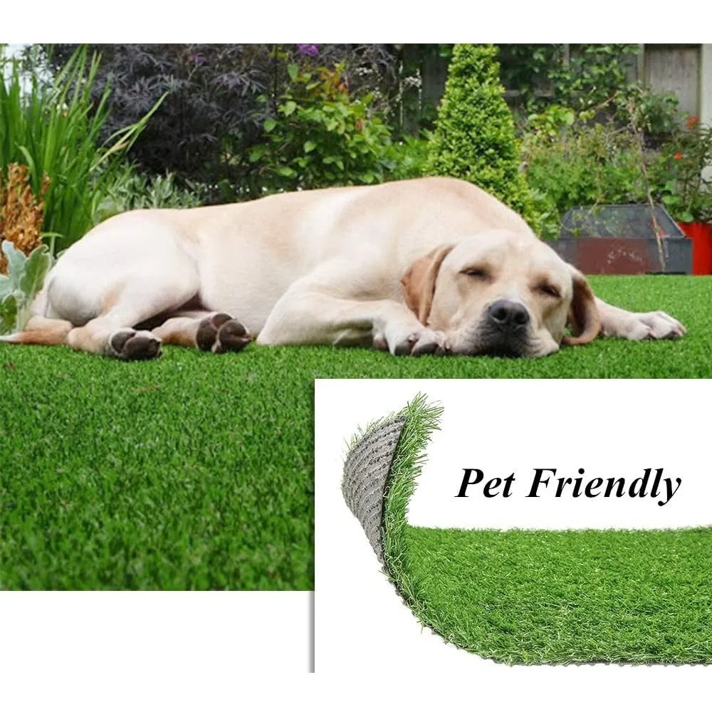 Artificial Grass Turf Rug 10x20ft Synthetic Lawn Maintenance Free for Yard,Patio,Balcony,Pet Mat,Indoor Outdoor Decor, Green