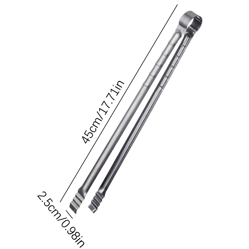 45CM Outdoor Camping Grill Tongs Extra Long Kitchen Tongs Grilling Tongs Clips Stainless Steel Tongs For Cooking Grilling
