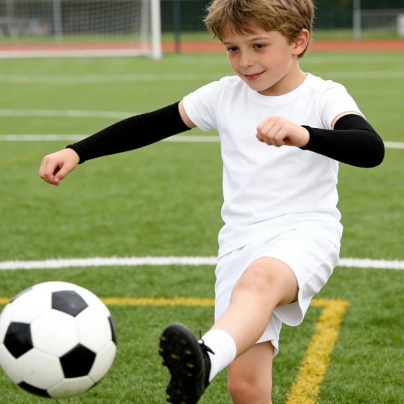 1Pair  Kids UV Sun Protection Arm Sleeves Breathable Elastic