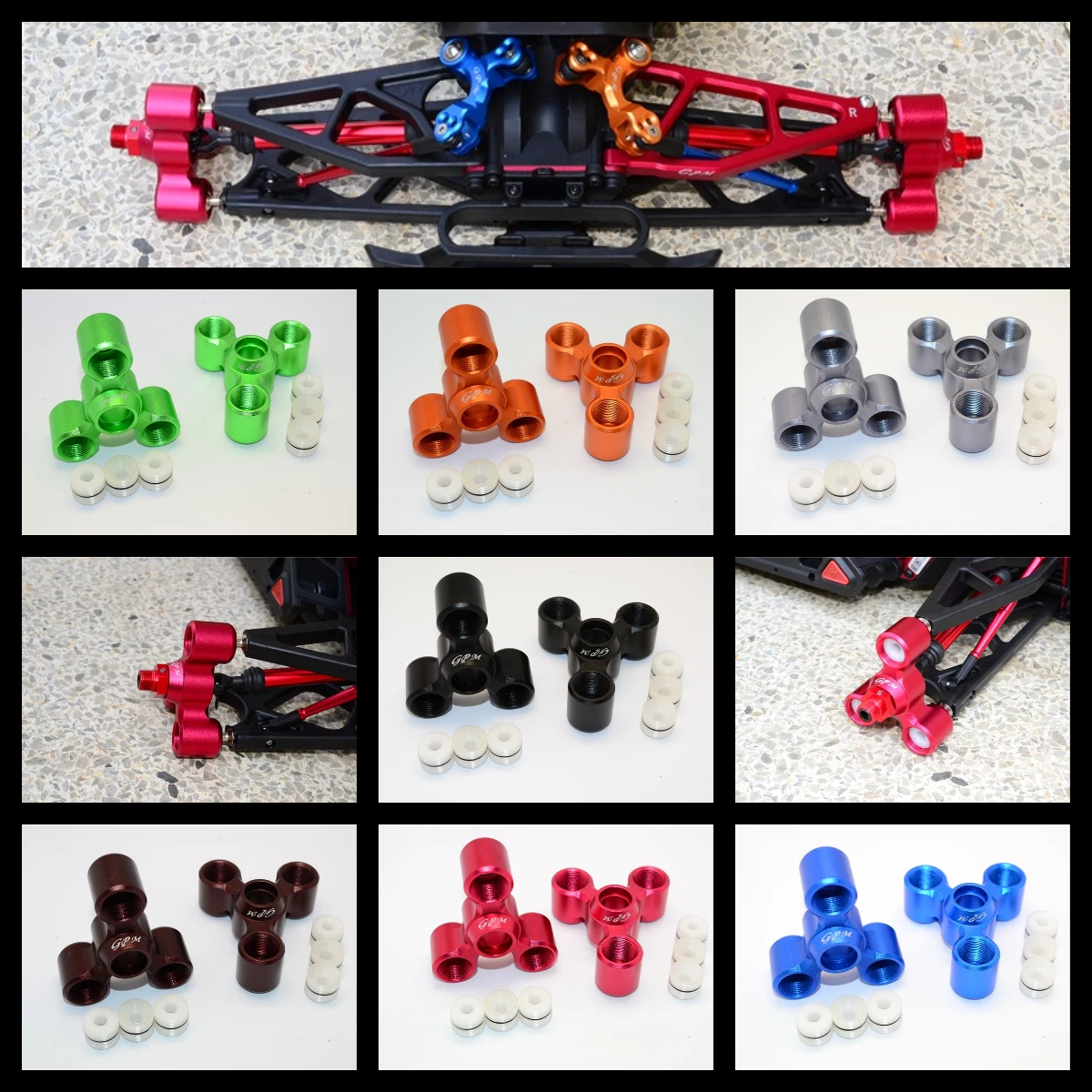 

GPM ALUMINUM REAR KNUCKLE ARMS For 1/8 NERO 6S BLX AR106011/AR106009