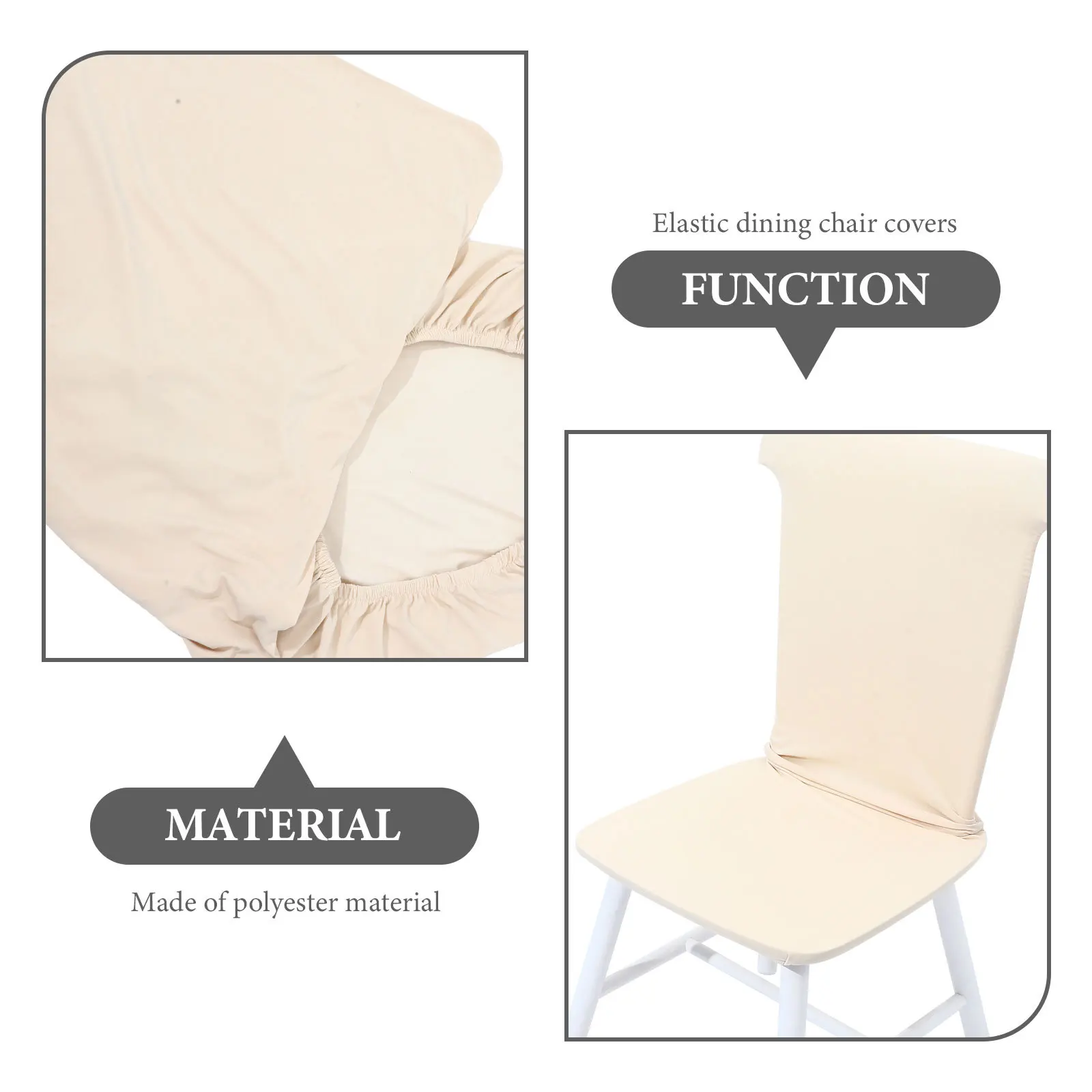 

Stretchable Chair Cover Dining Room Elastic Protector Simple Stylish Design Anti-Scratch Stain Resistant 120x150cm