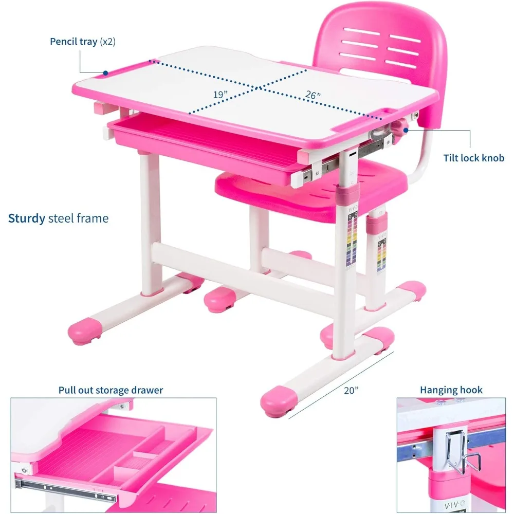 Study Table for Children Students Desk Kids Table Chair Set Room Desks Computer Tables Children's Student Writing Furniture
