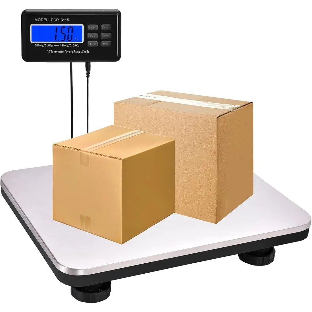 

LCD Digital Postal Scale - 660 lbs Capacity, Stainless Steel Heavy Duty for Package Weighing, Suitable for Up to 300 kg