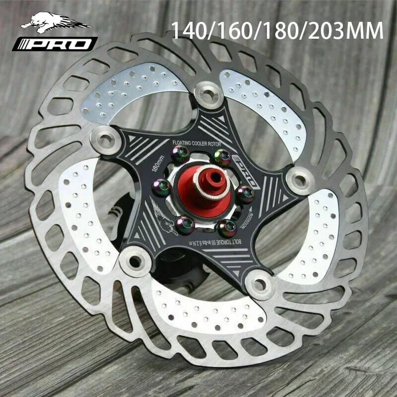 フローティングマウンテンバイクディスクブレーキ,熱放散,Shimano Sram用ローター,マウンテンバイク,6ボルト,140mm, 160mm, 180mm, 203mm