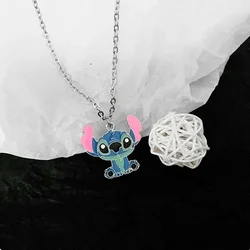 Disney Fashion Cartoon Cute Big Ear Stitch Couple Necklace Personalized Hip Hop Pendant Sweater Chain