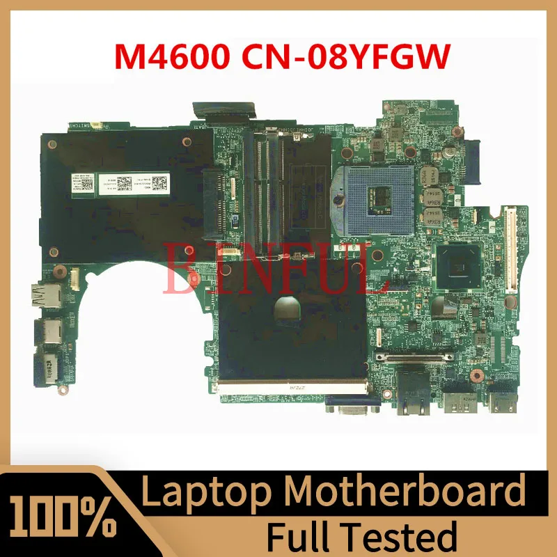 

Материнская плата CN-08YFGW 08YFGW 8yfgw для ноутбука DELL M4600, материнская плата QM67 PGA989 DDR3 100%, полностью протестирована, работает хорошо