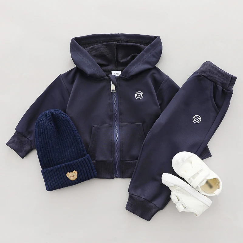 

Комплект из 2 предметов: детский костюм с капюшоном и вышивкой именем, с длинными рукавами, на молнии, для мальчиков и девочек