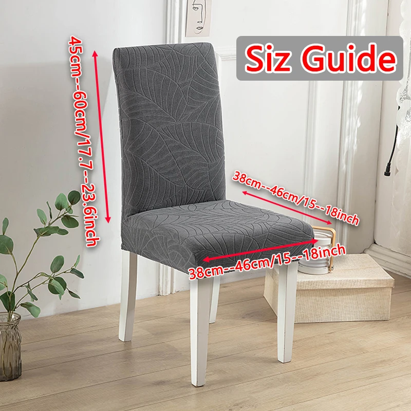 Fodera per sedia Jacquard per sala da pranzo banchetto di nozze protezione per sedia idrorepellente elastica 1/2/4/6 pezzi fodera per sedia