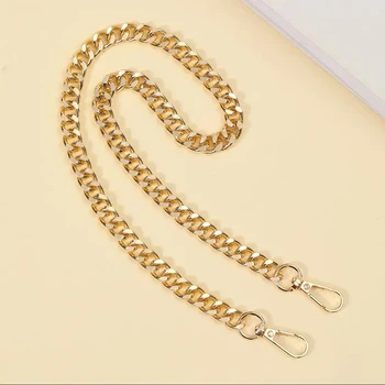 55 cm veelzijdige aluminium ketting kleurbehoud goud diy handgemaakte metalen wikkelketting onderarm schouderriem vervangende riem