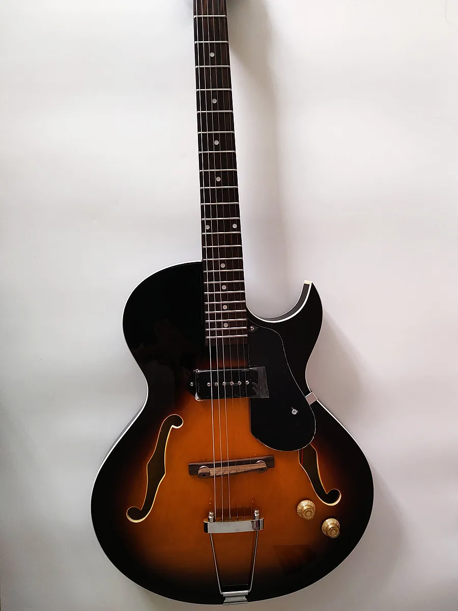 Electric Guitar Sunburst 6 string semi-hollow