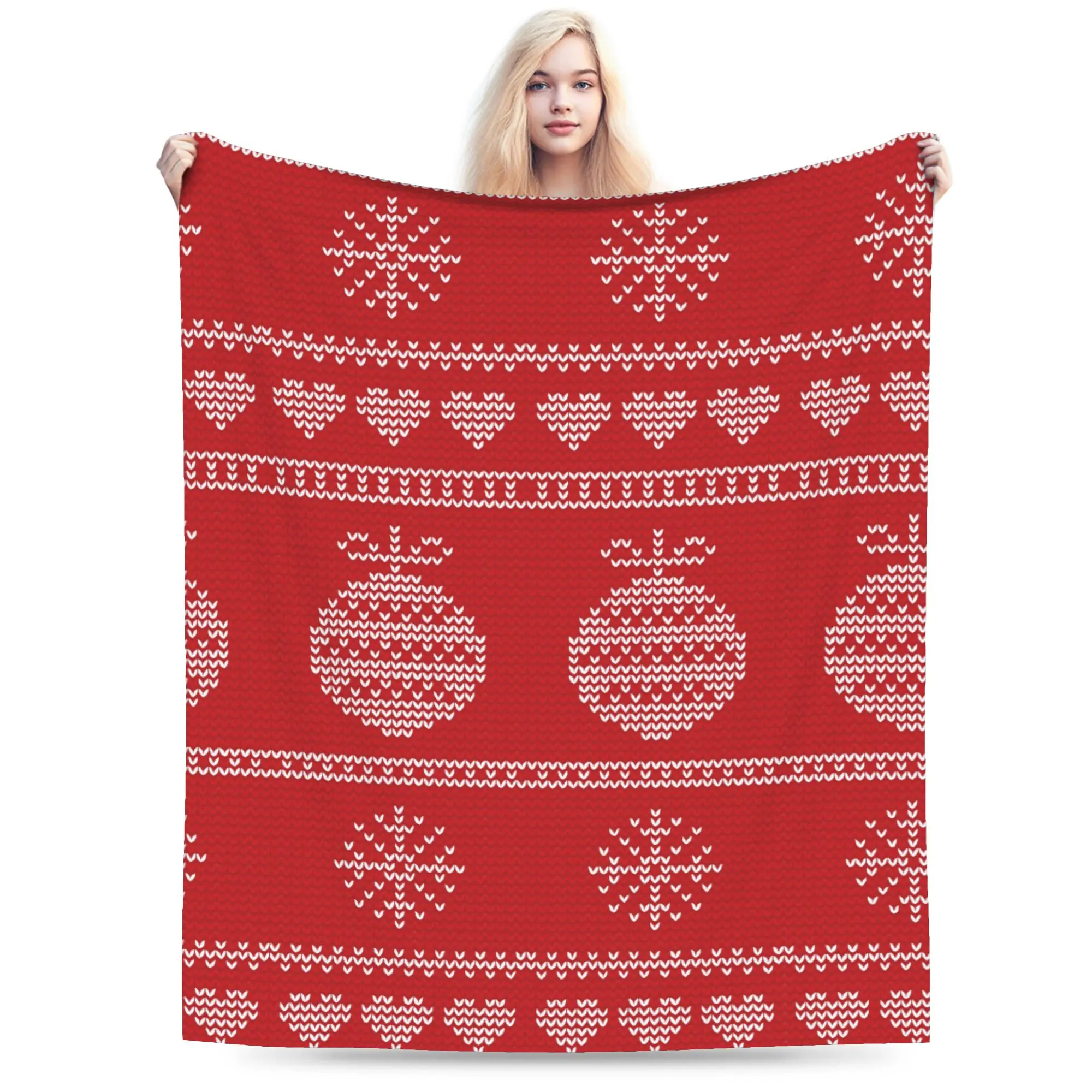 

Merry Christmas New Year Blankets Fleece Spring Autumn Portable Warm Throw Blankets for Bedding Travel Bedspread