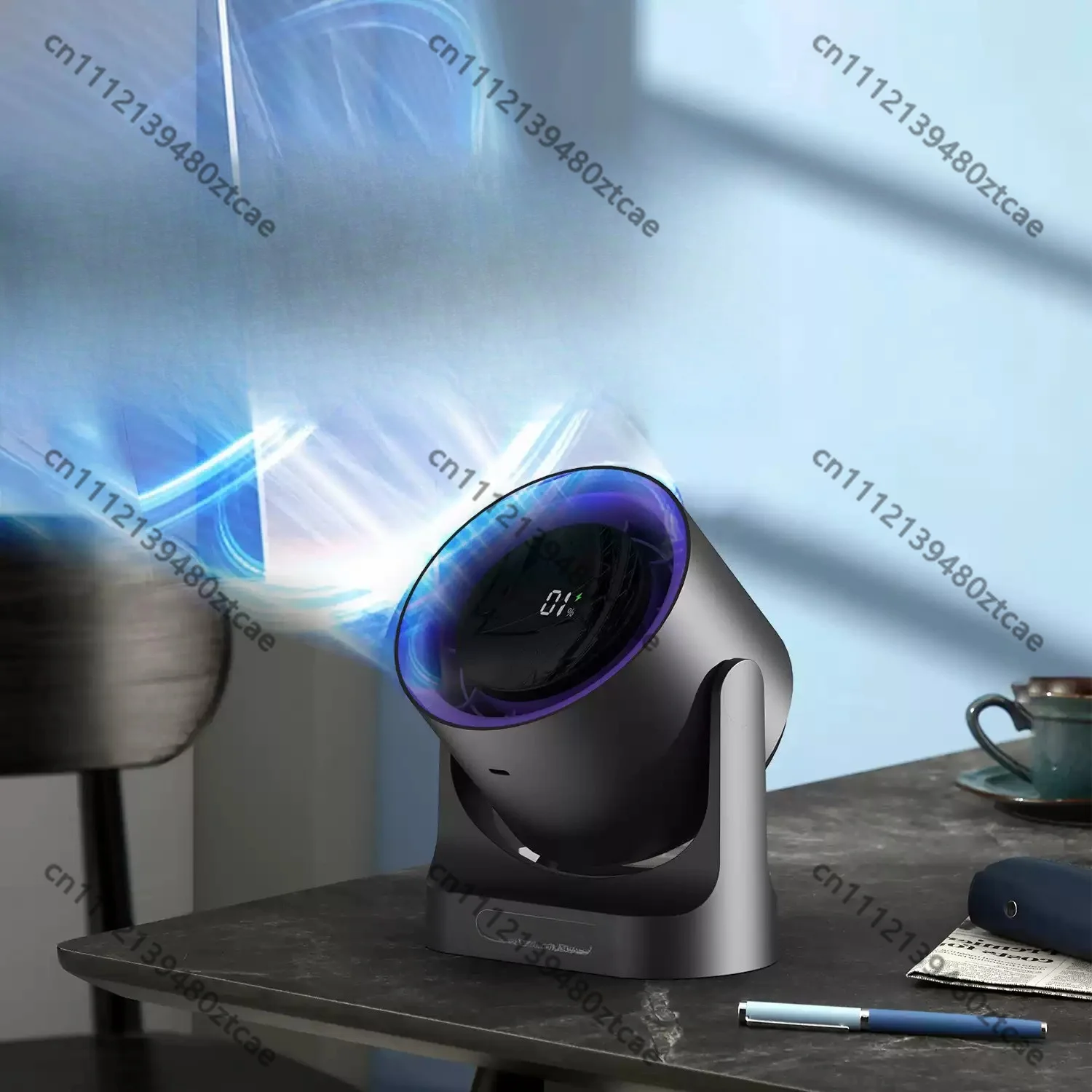 New Desktop USB Multi‑function Intelligent Fan With Remote‑control Digital‑display Support Wall‑mount Use Adjustable High‑low