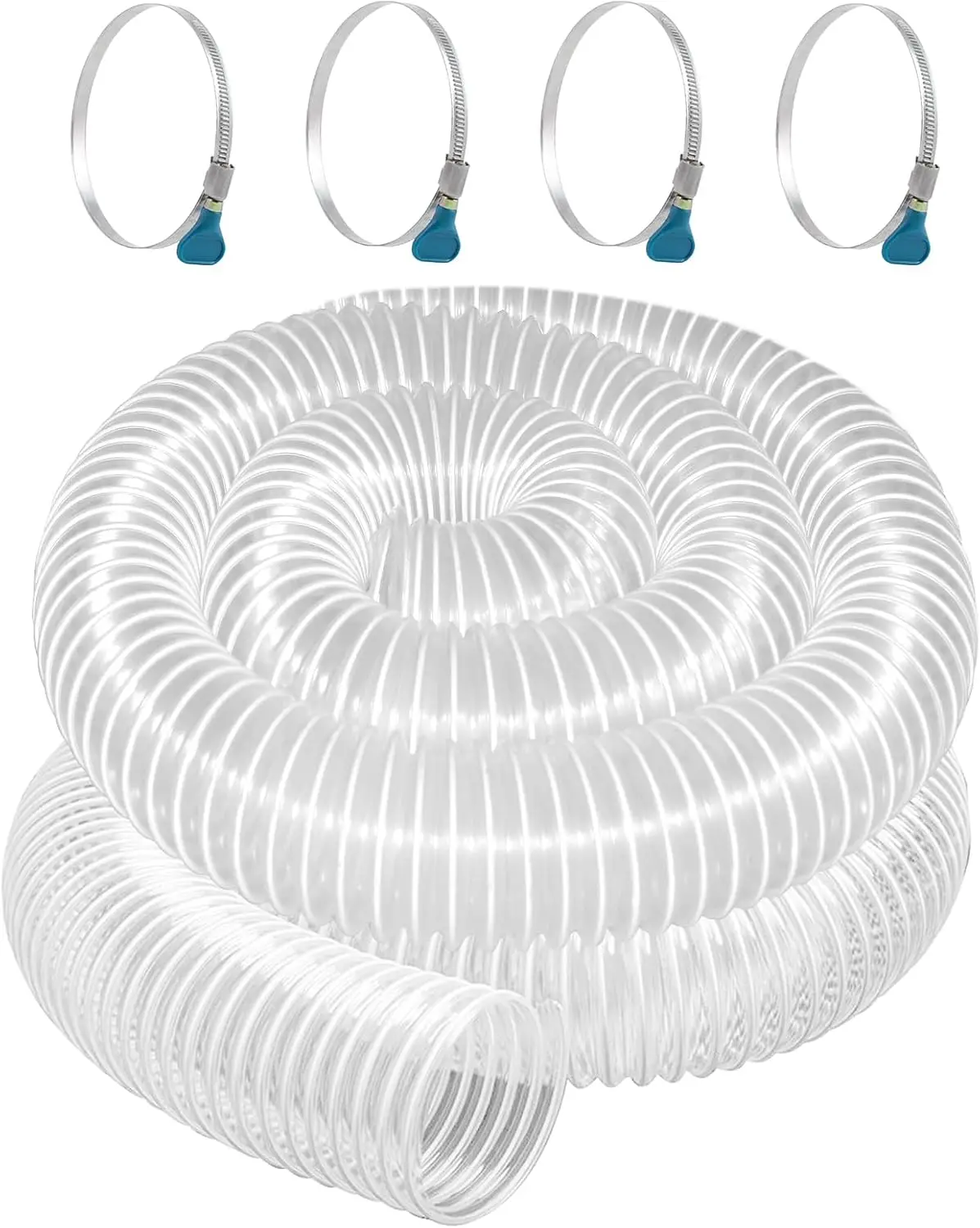 

Гибкий прозрачный ПВХ-шланг для пылеудаления 4 дюйма x 20 футов со стальной проволочной оплеткой для пылесборников