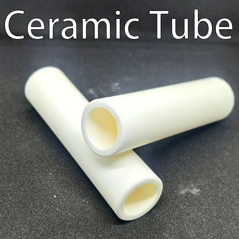 Alumina Ceramic Tube Aluminum oxide 1600°C High Temperature Resistant Insulation Hollow Thermocouple Protection Ceramic Tube