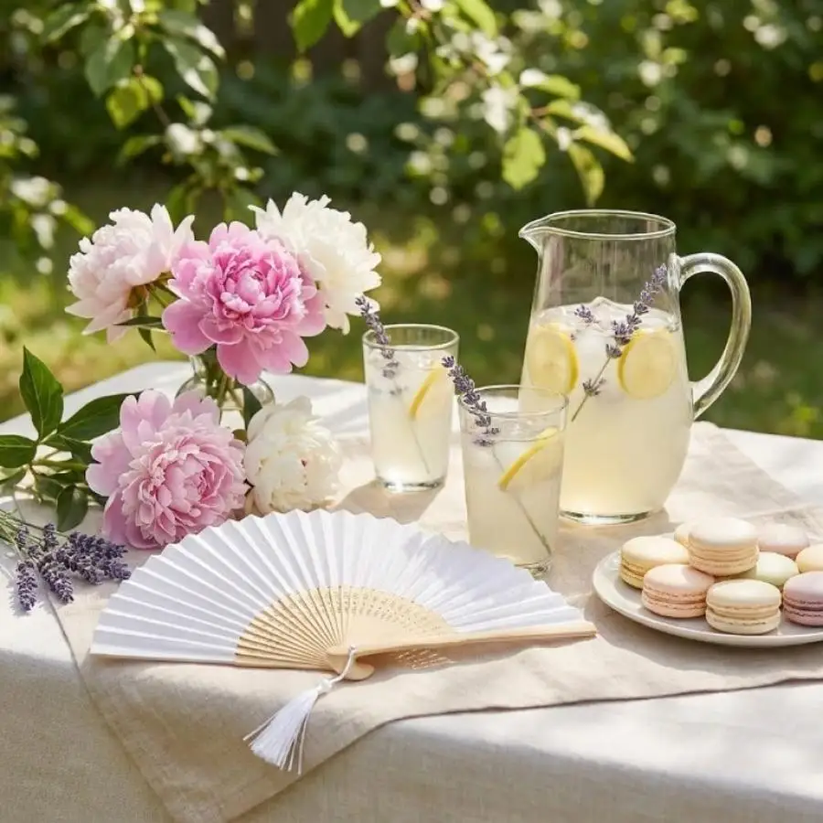 1/5/10/20/50/100pcs Hand Fans: Folding Fans + Mesh Bags + Tassels + Bows + Thank-You Cards. Perfect for Wedding Favors, Bridal S