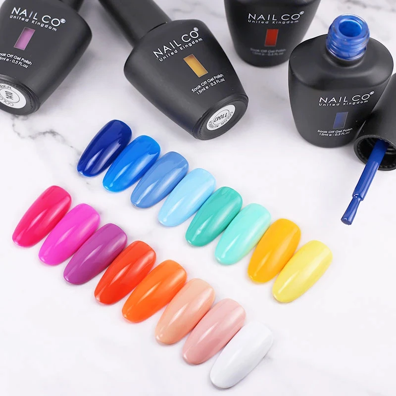 NAILCO 15ml Color Gel Nail Polish Hybrid Varnishes Manicure UV&LED Nail Gel Soak Off Semi Permanent Gellak Lacquer Base Top Coat