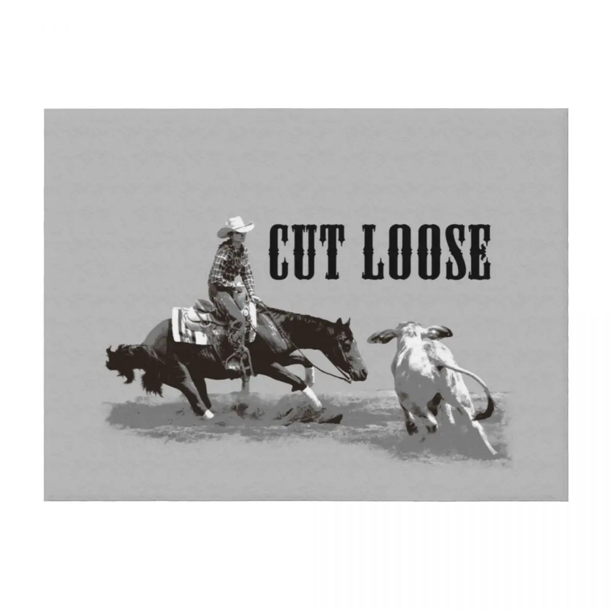 

CUTTING HORSE, COW HORSE, CUT LOOSE Throw Blanket Blankets For Sofas Thins Sofa Multi-Purpose Blankets