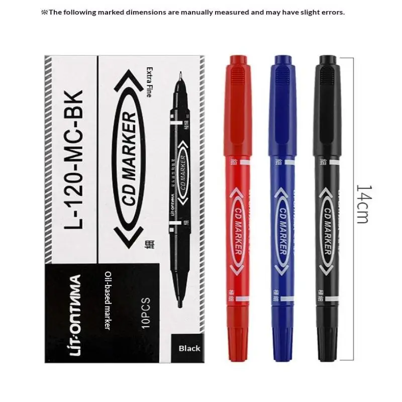 10Pcs Double-Tip Permanent Paint Marker Pens Ink For Plastic Wood Stone Metal Glass Doodling Marking Graffiti Art Set