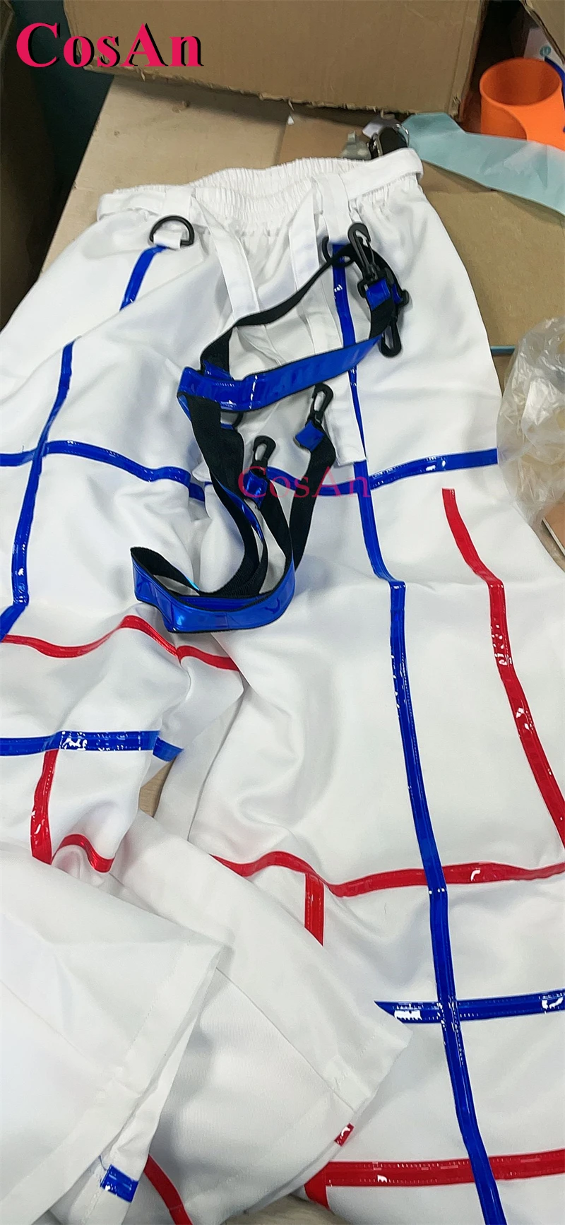 

CosAn New Patterns T1M White Bell-bottoms Ghost Dance Pants Melbourne Shuffle Phat Pants Bright Reflective Effect Trousers