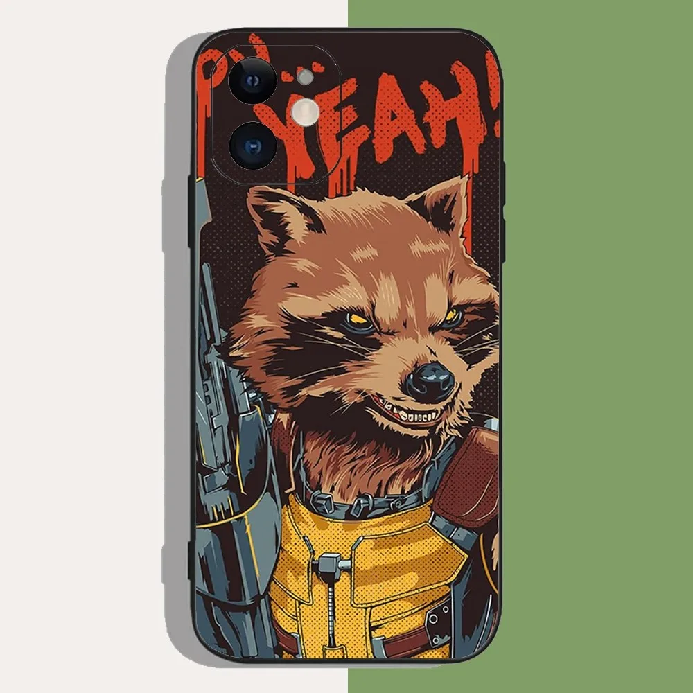 R-Rocket R-Raccoon Phone Case For Iphone 15 11 13 14 Pro Max 7 8 Plus X Xr Xs Max Se2020 12mini Cover Case