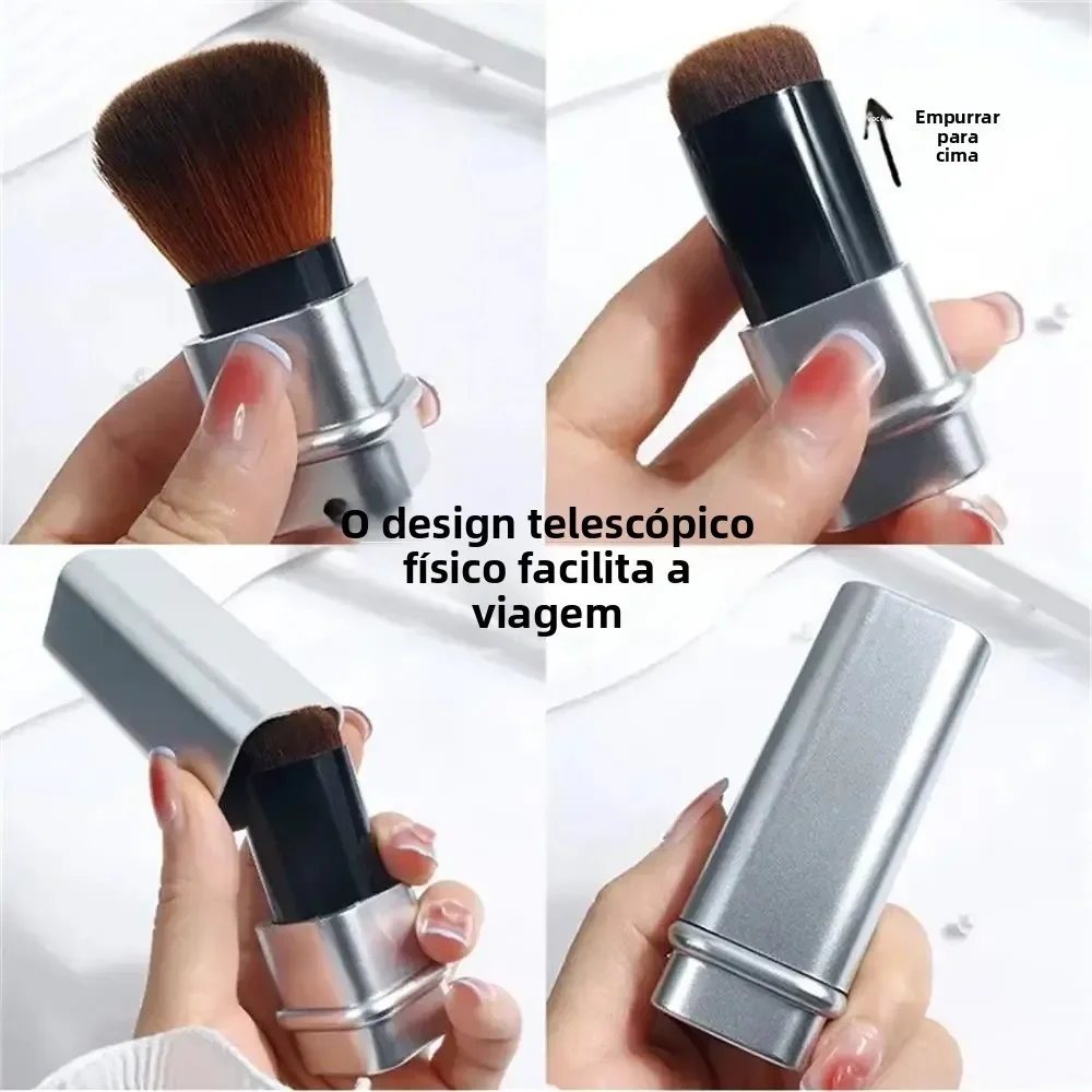 فرشاة غبار الأظافر الراقية القابلة للتمديد مع غطاء فرشاة البودرة المحمولة فرشاة كريم الأساس عالية اللمعان أدوات التجميل متعددة الوظائف #5