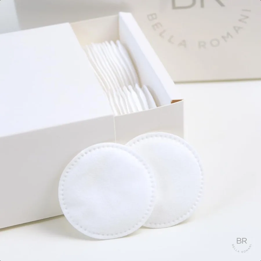 Katoen Rondes Make-up Remover Pads Set van 200 Biologische Pads Pluisvrij Milieuvriendelijk Composteerbaar Drievoudige Lagen Ultrazachte Nagel Pol